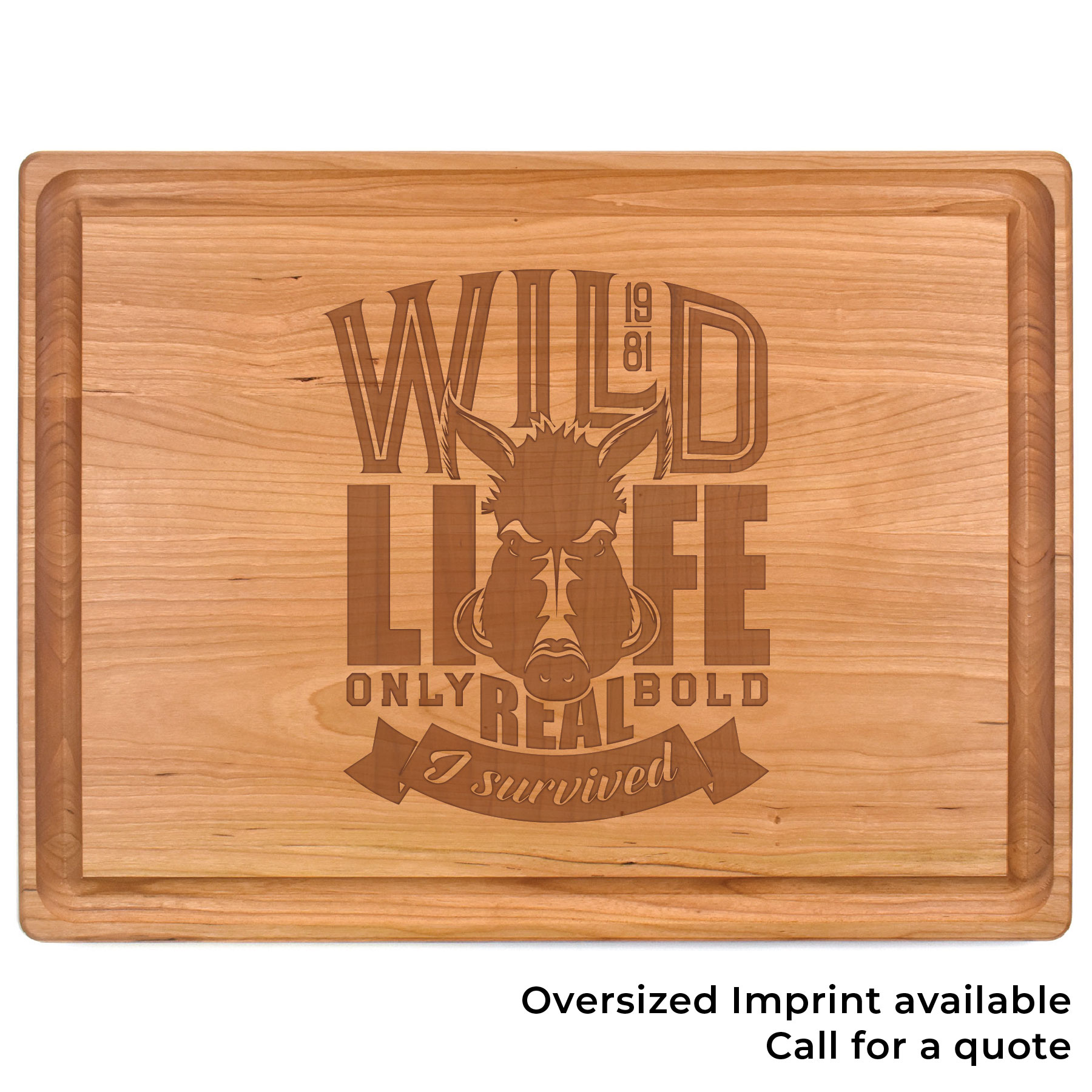 15" x 20" x 1 1/4" Cherry Rectangular Butcher Block with Juice Groove 2