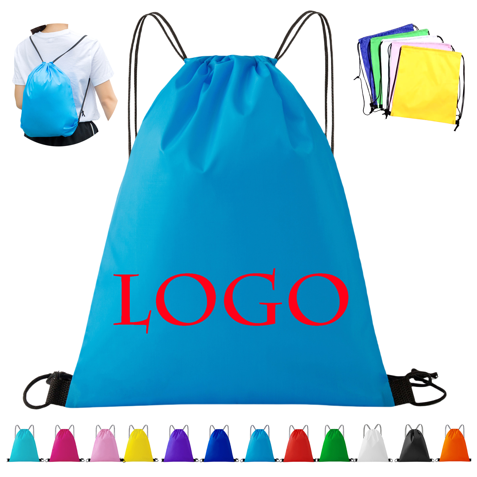 Waterproof Drawstring Backpack, Eco-Friendly 2