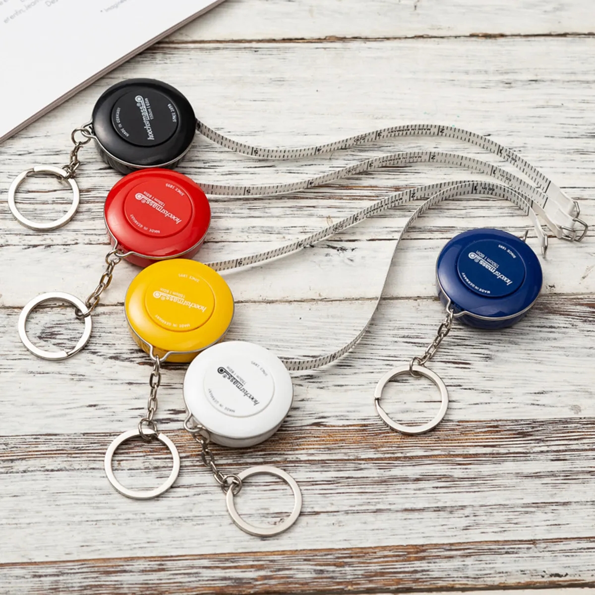 Portable Mini Tool Keychain Double Scales Tape Measure 5