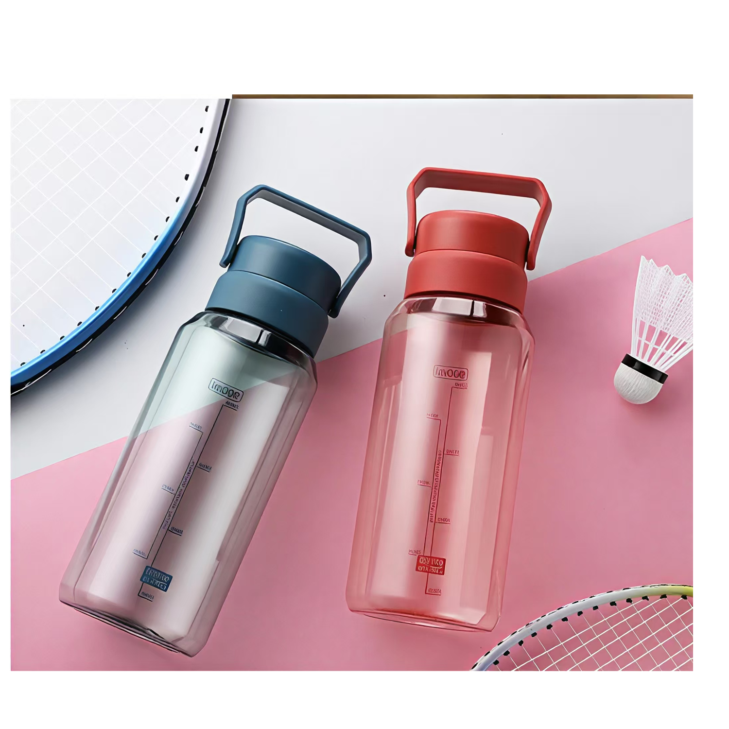 Big Apacity Plastic And Portable Frosted Water Bottle 3