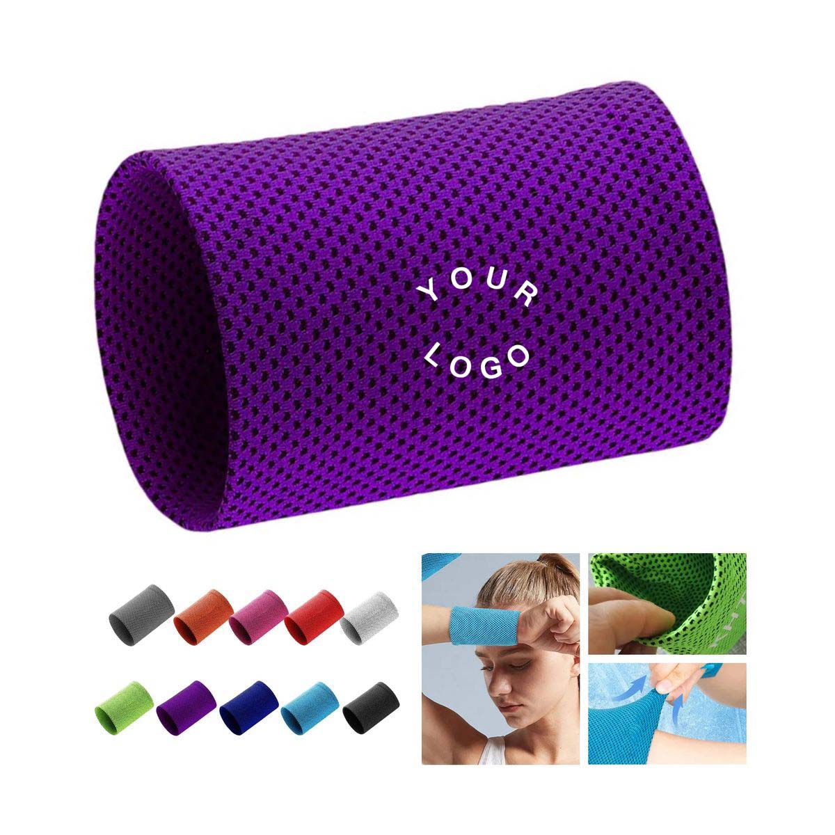 Moisture Wicking Polyester Sports Wristband 2