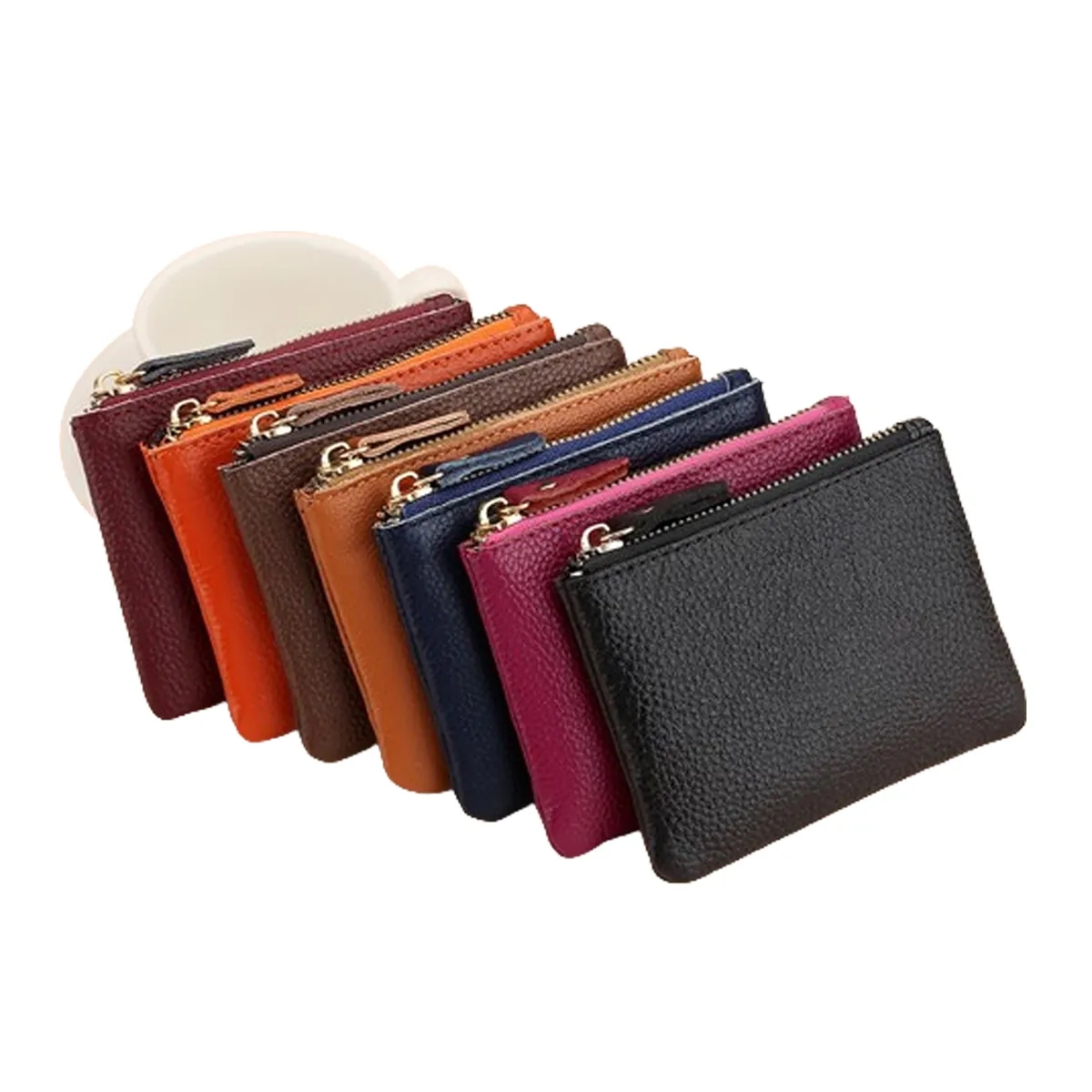 Fashion Zippered Leather Purse 2