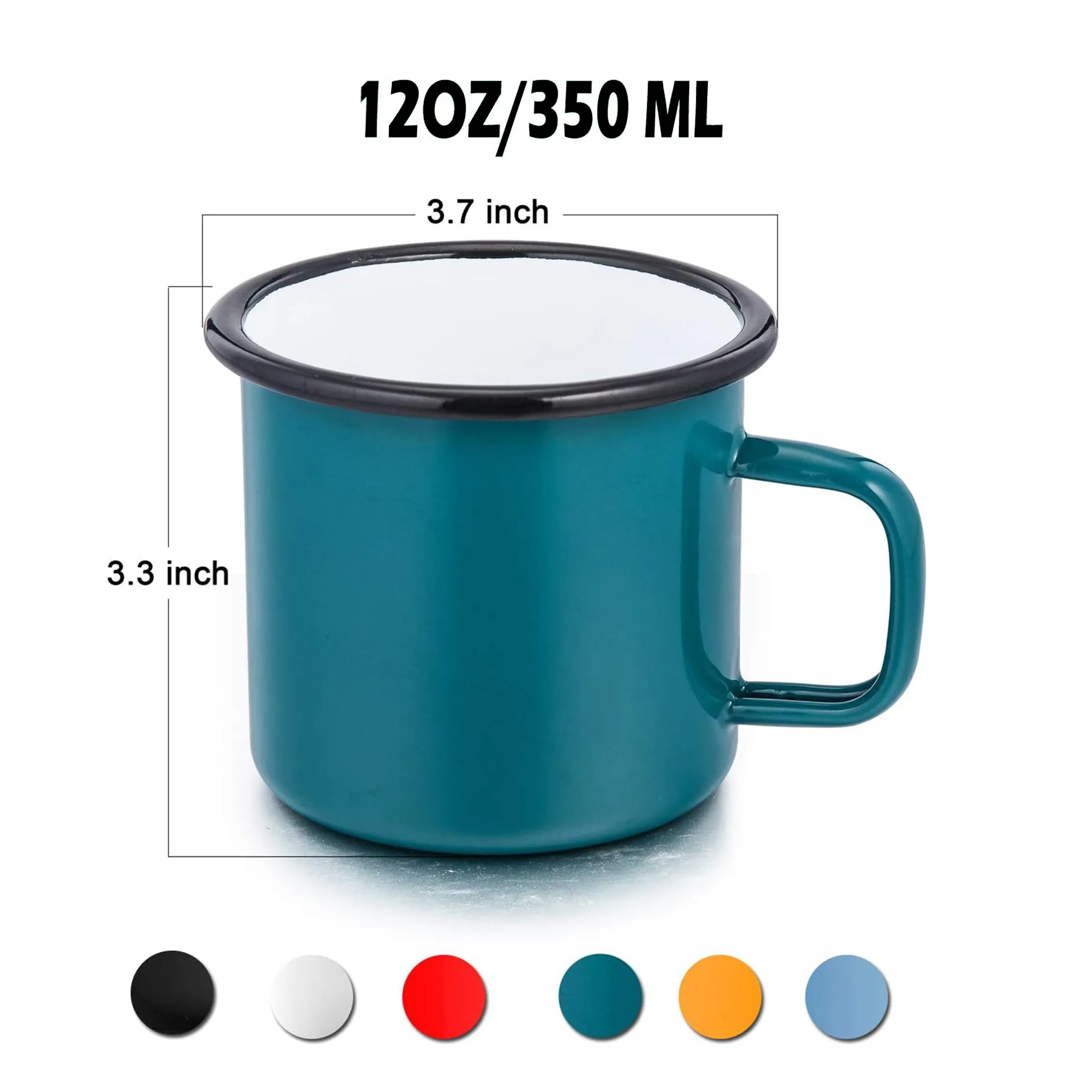 12oz Enamel Camping Coffee Mug 4