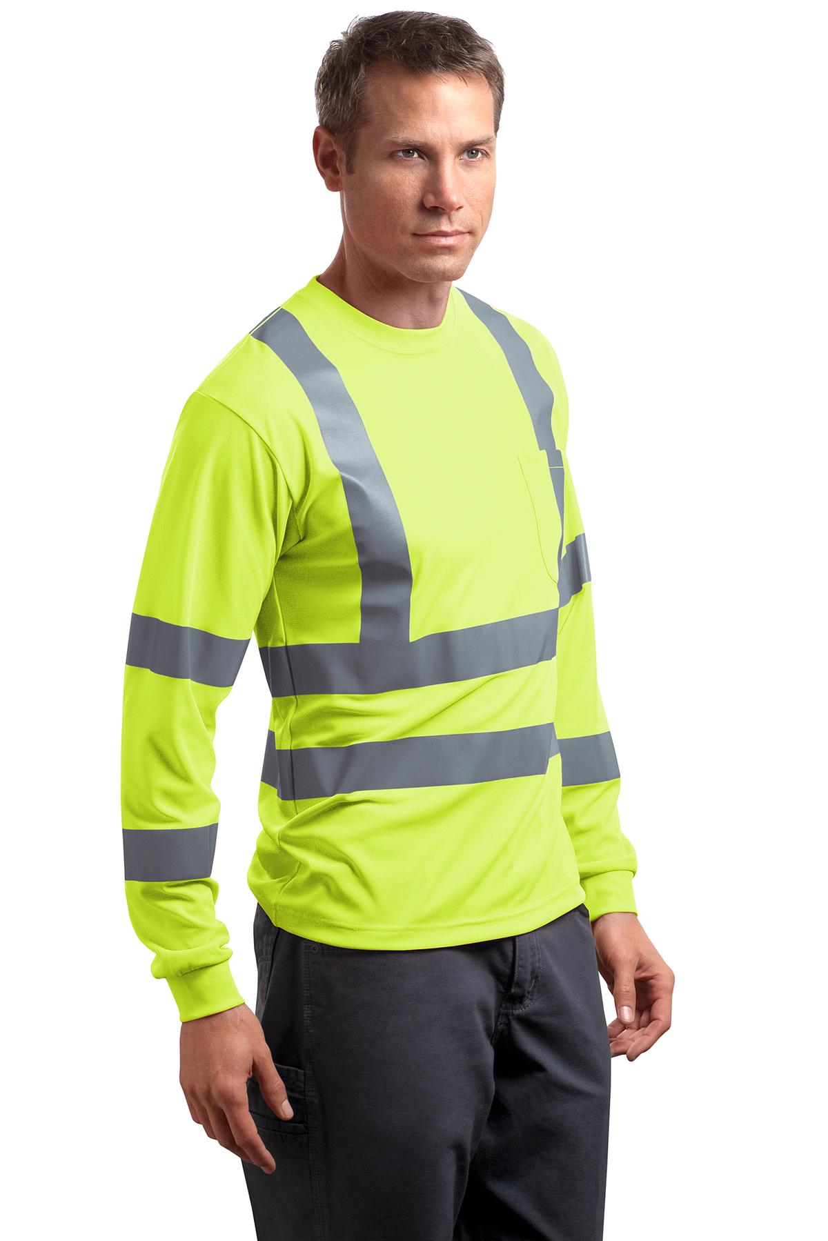 CornerStone - ANSI 107 Class 3 Long Sleeve Snag-Resistant Reflective T-Shirt. CS409 18