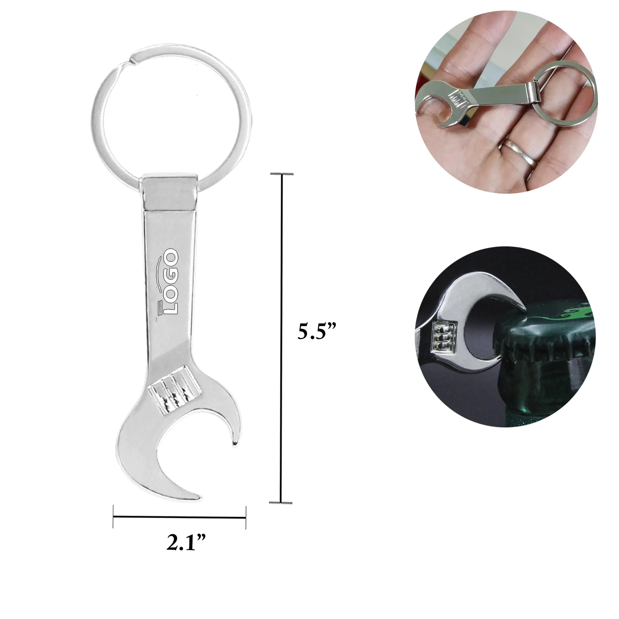 MOQ100 Metal Waist Beer Bottle Opener Wrench 2