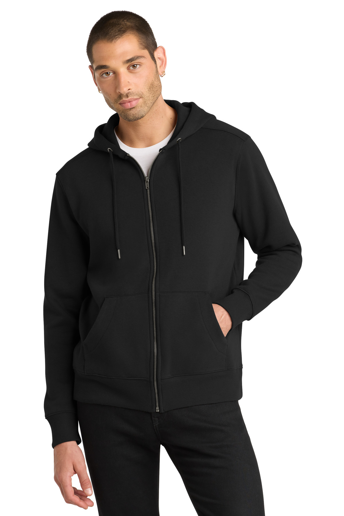 District Perfect Weight Fleece Full-Zip Hoodie DT1103 43