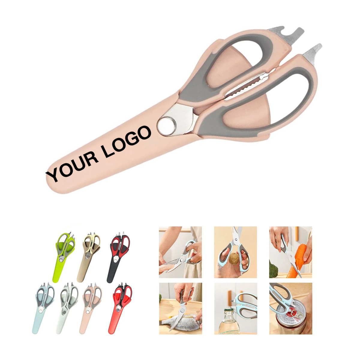 All Purpose Kitchen Scissors with Ergonomic Grip 4