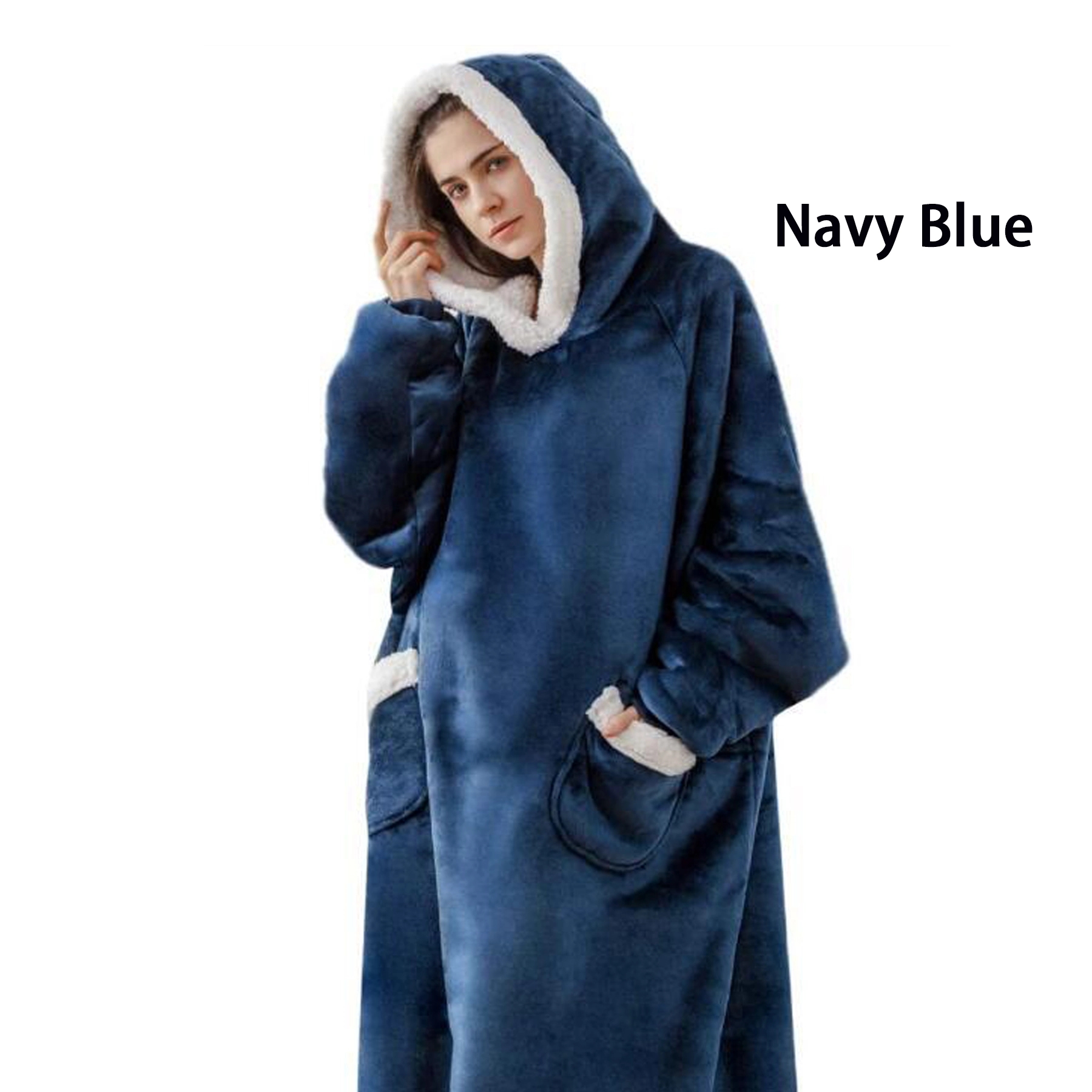 Oversized Blanket Hoodie Sweatshirt with Pockets, custom hoodie or sweatshirt with logo imprint 8
