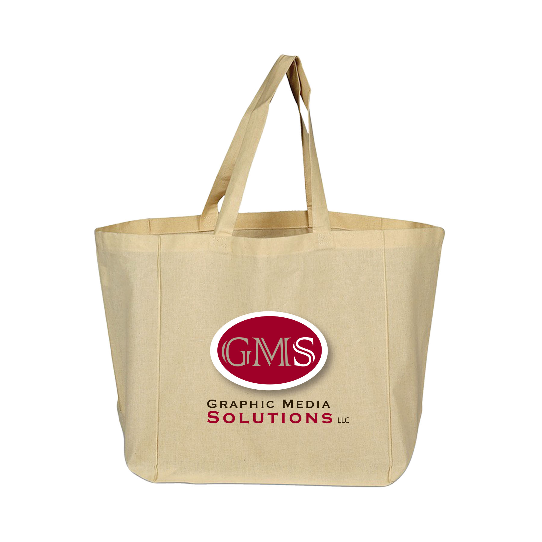 6 oz. 100% Natural Cotton Sheeting Grocery Tote Bag/w Bottom Gusset 4