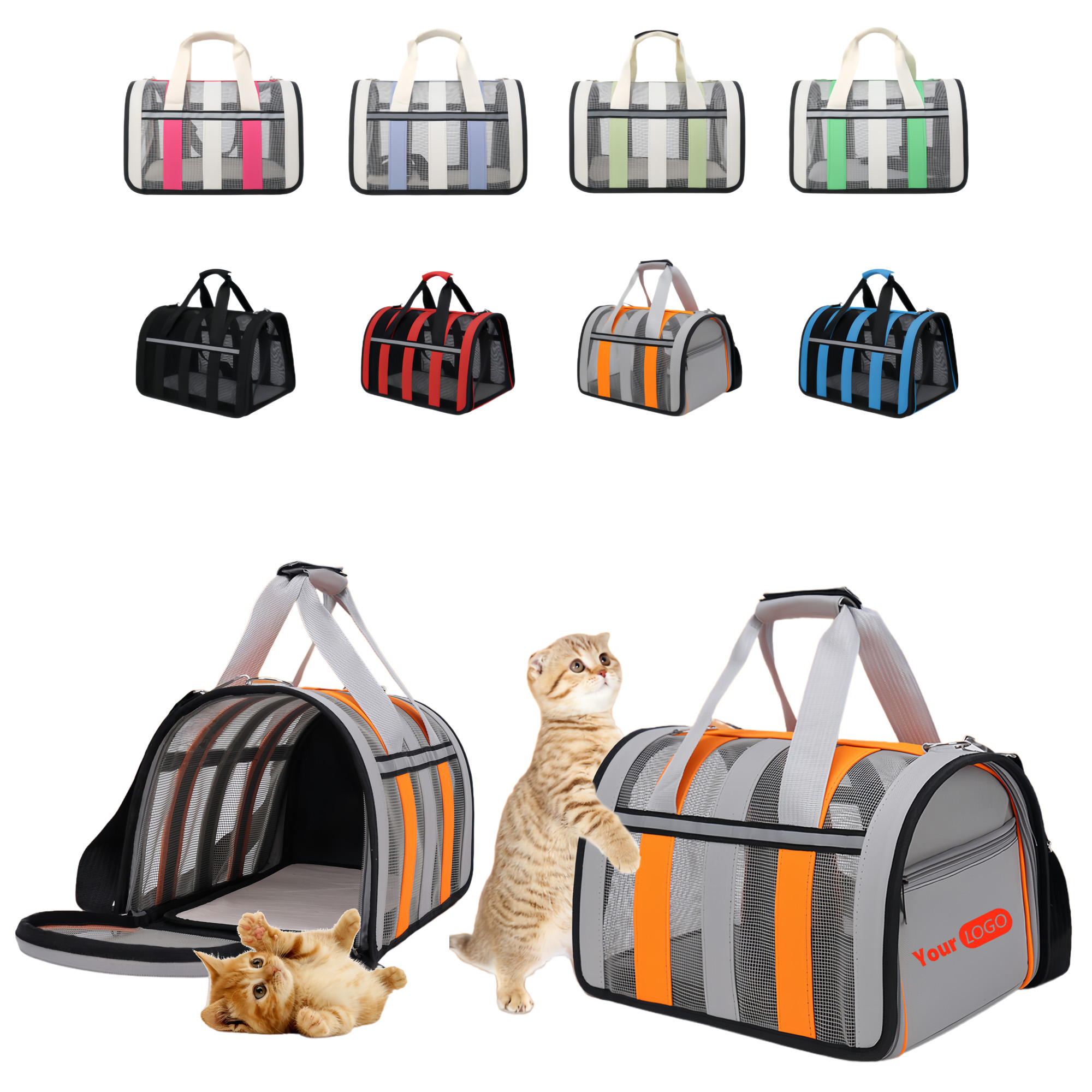 Oxford Fabric Breathable Crossbody and Handheld Pet Bag 2