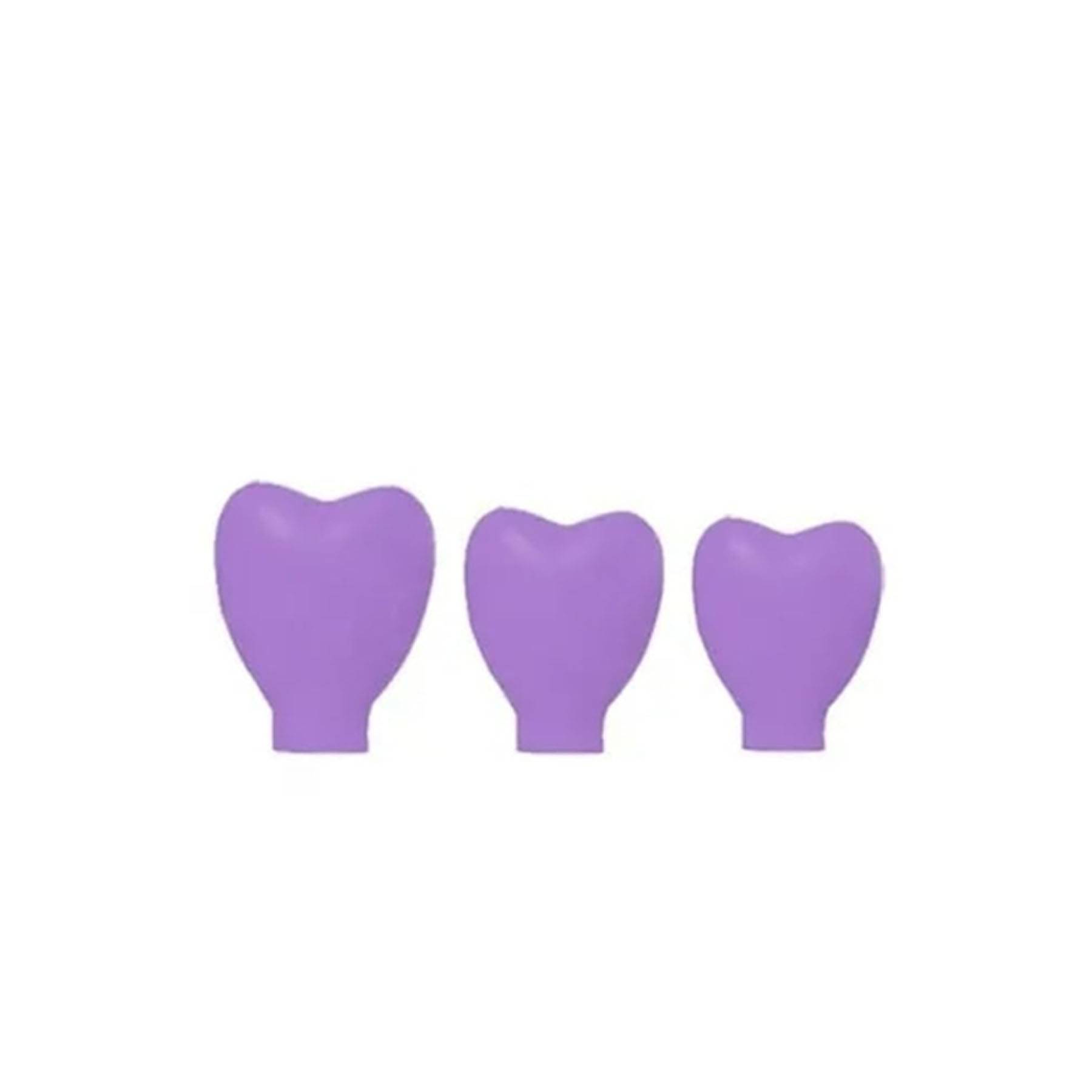 Silicone Heart Shaped Cosmetic Brush Guard Cap 3