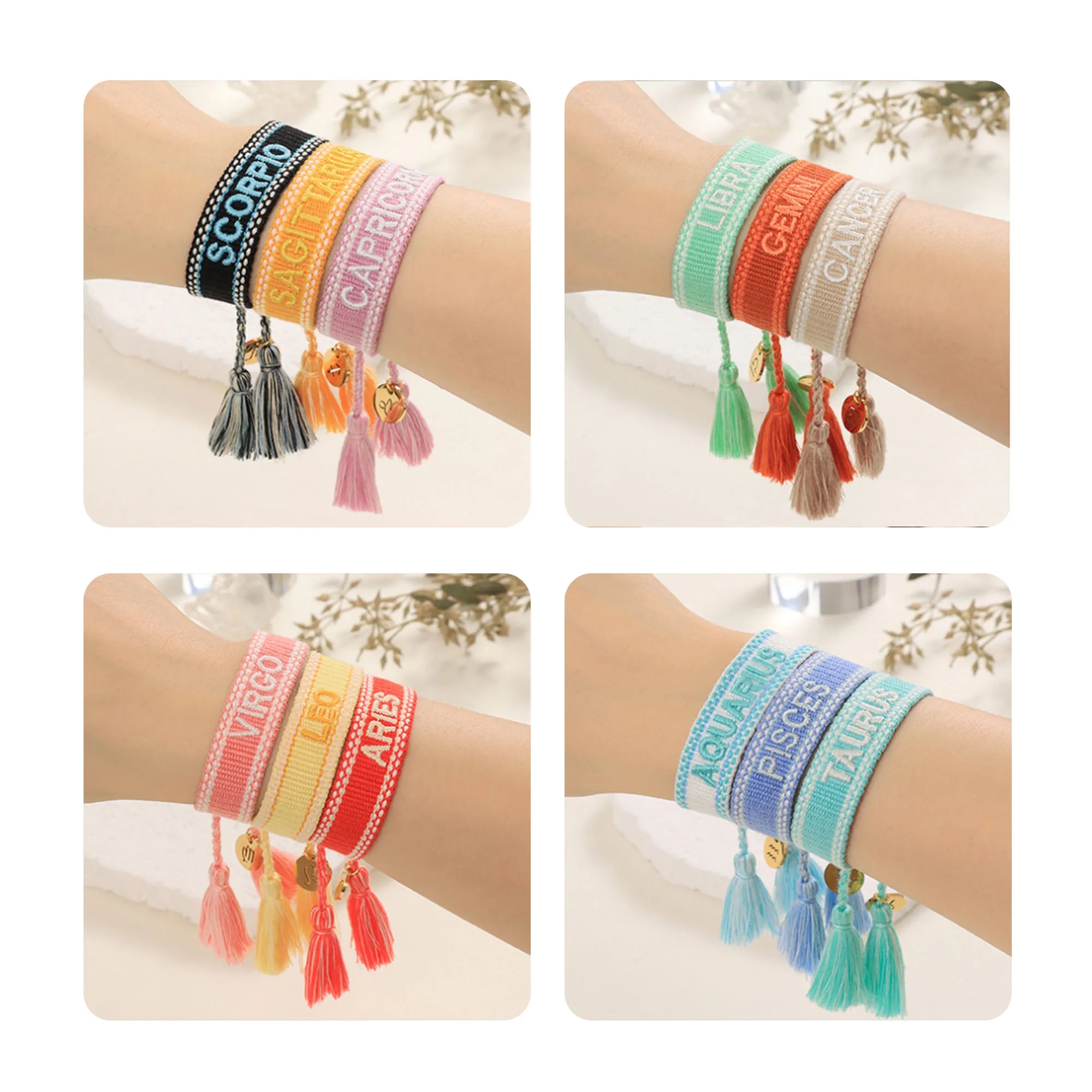 MOQ 50 PCS Constellation Braided Bracelet 2