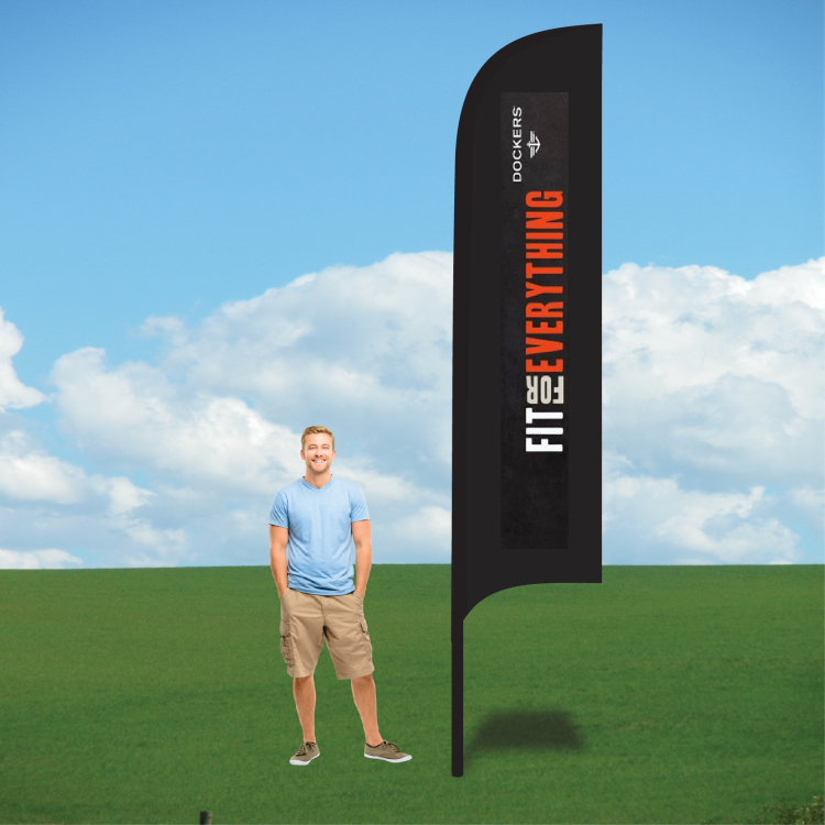 11ft PromoFlag with Ground Stake-Double