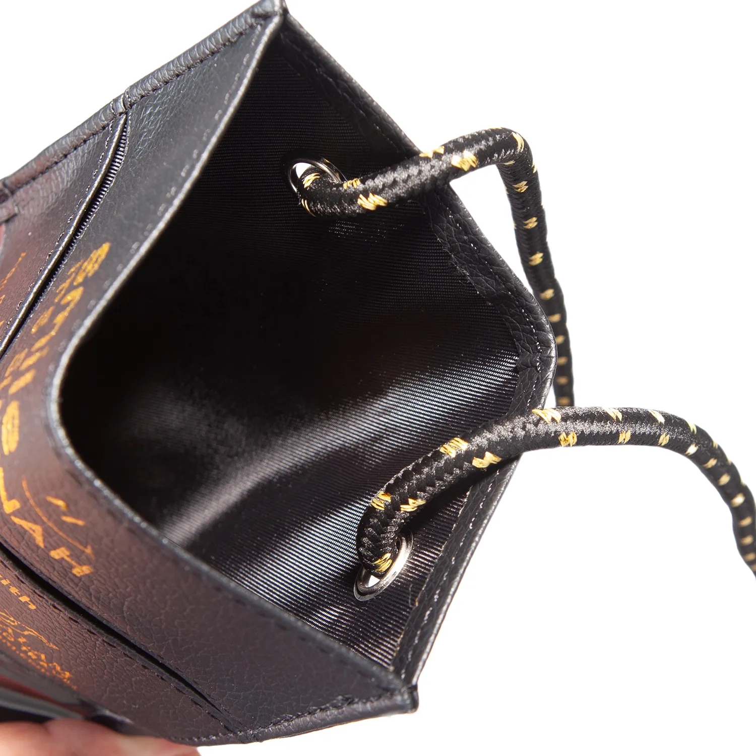 Black Rectangular Shoulder Bag with Strap 5