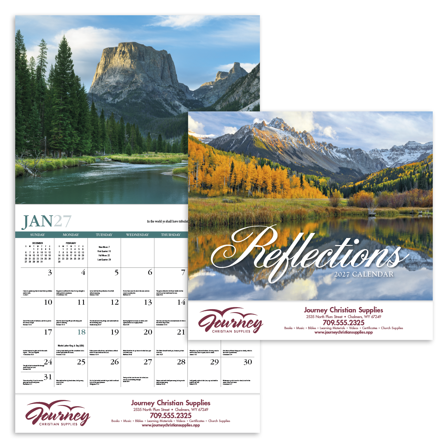 HotLine® Products Reflections (Non-Denominational) Appointment Calendar - Stapled 60