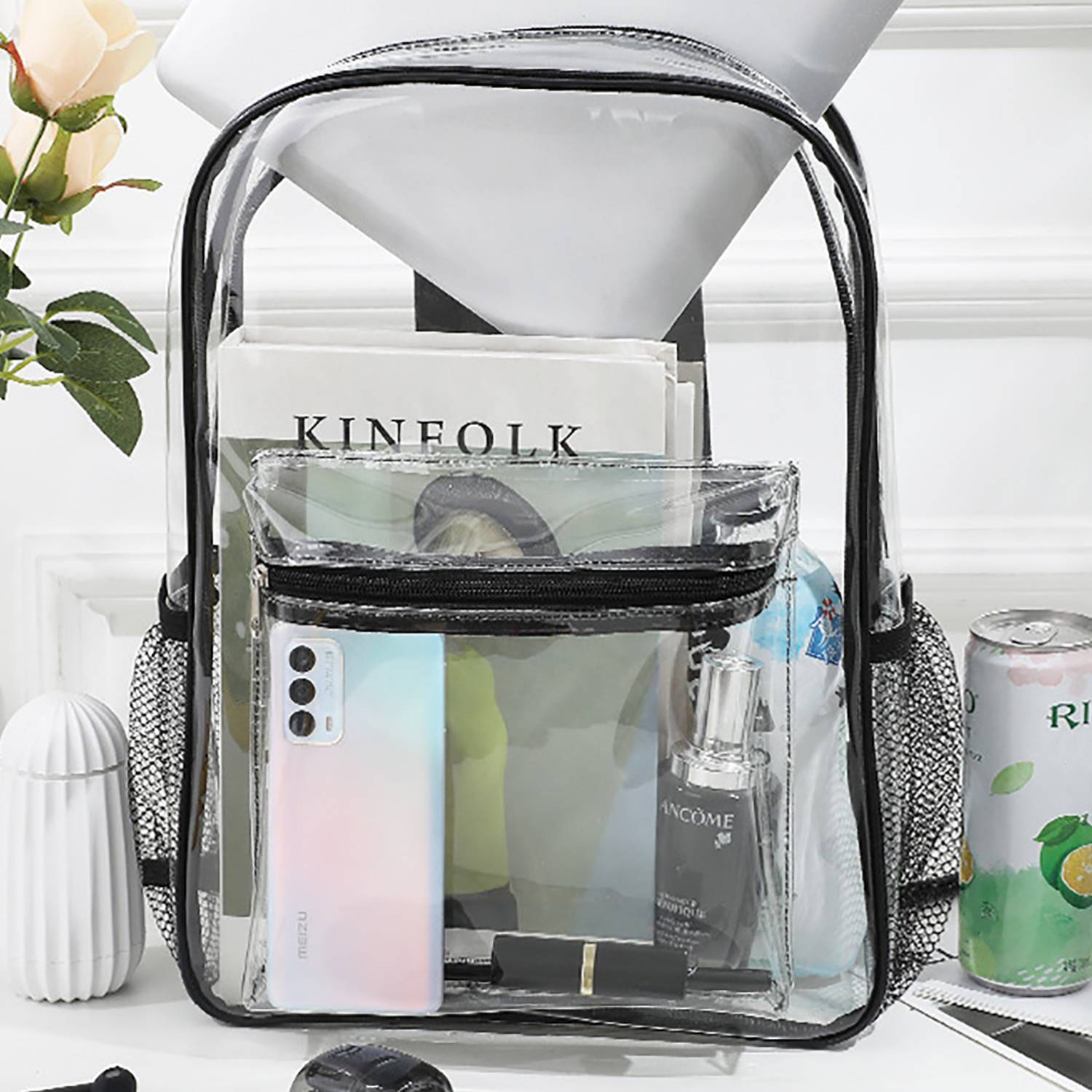 Adjustable Straps PVC Waterproof Clear Backpack 7