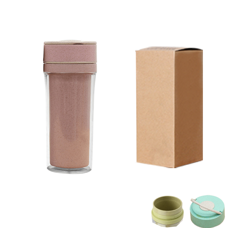 Creative Wheat Straw Casual Double Layers Cup 1
