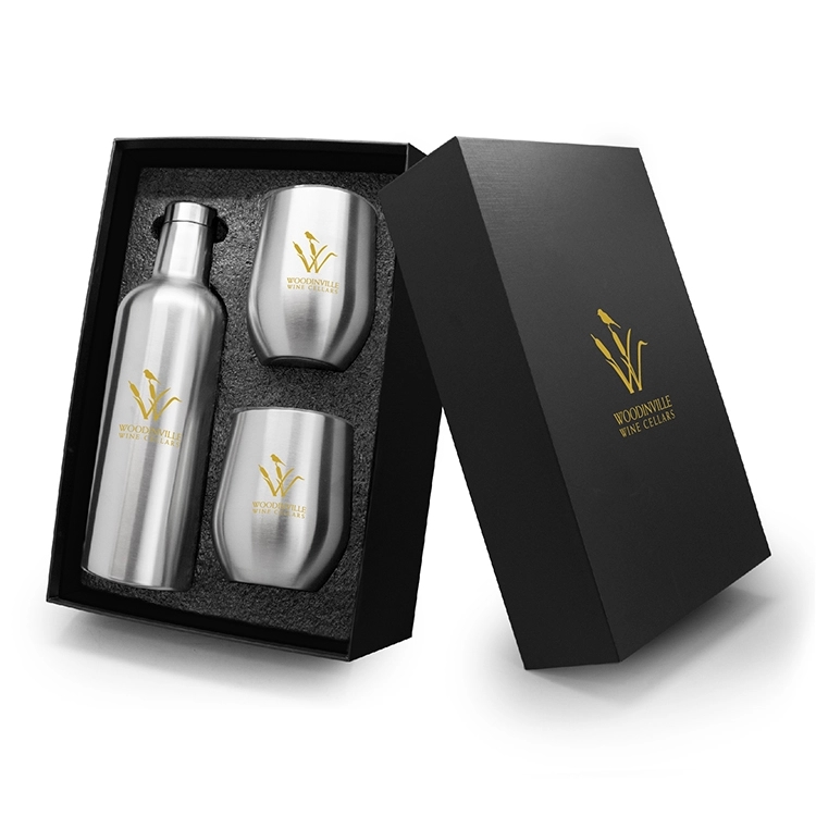 3 PC Stainless Wine Bottle & Tumbler Set 2