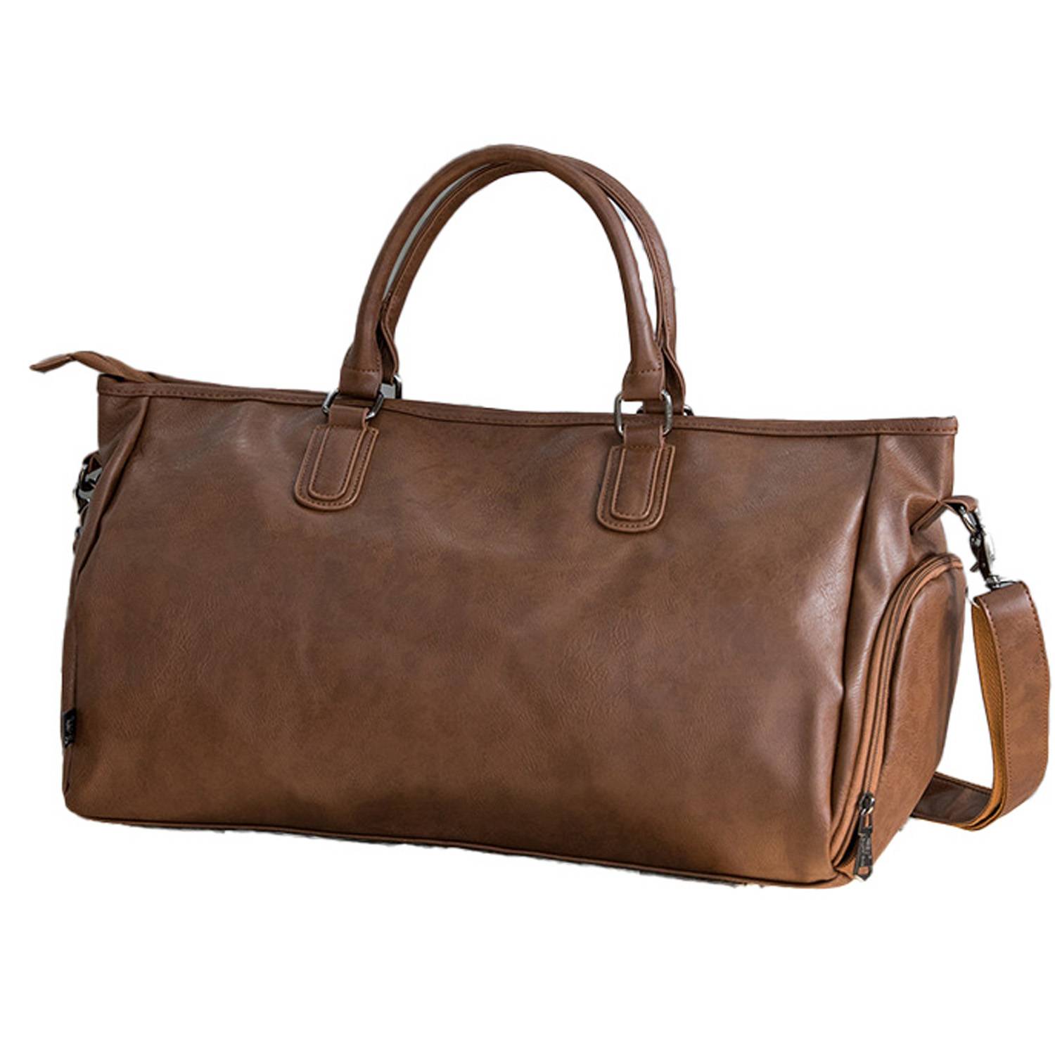 PU Leather Travel Duffle Weekender Bag 6