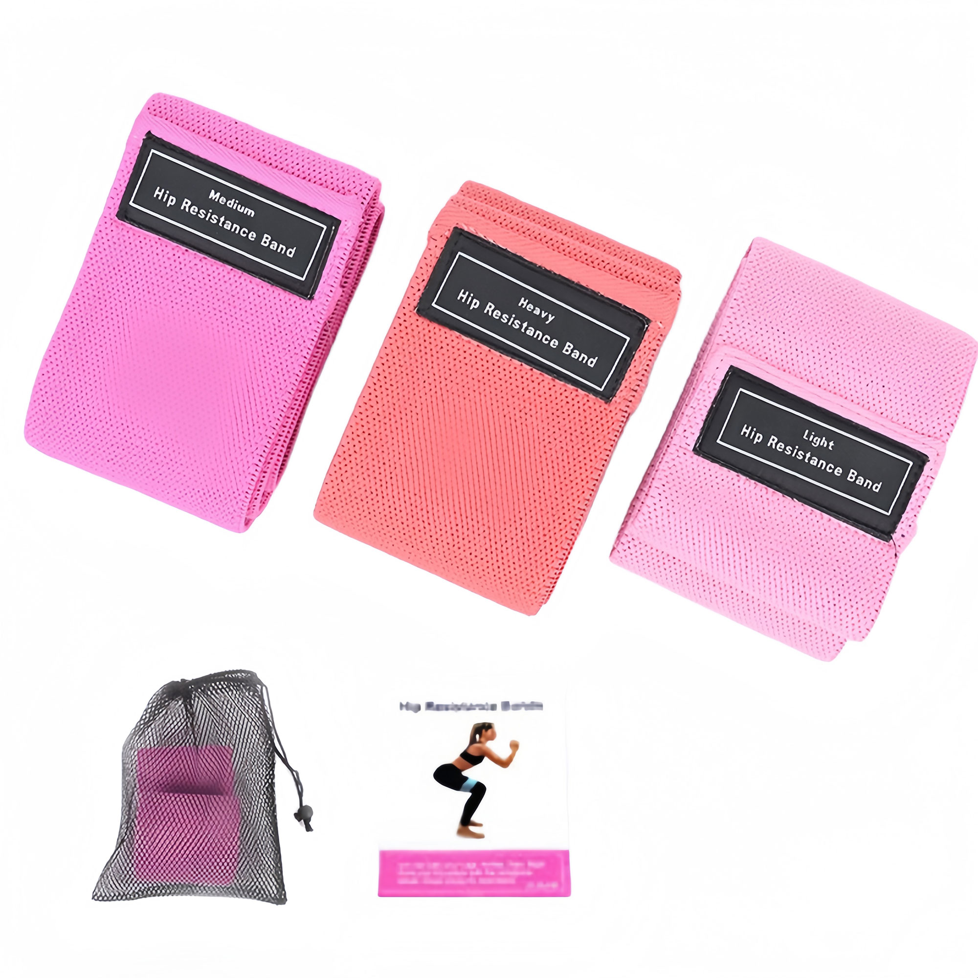 Custom Logo 3-Piece Yoga Resistance Band Set 4