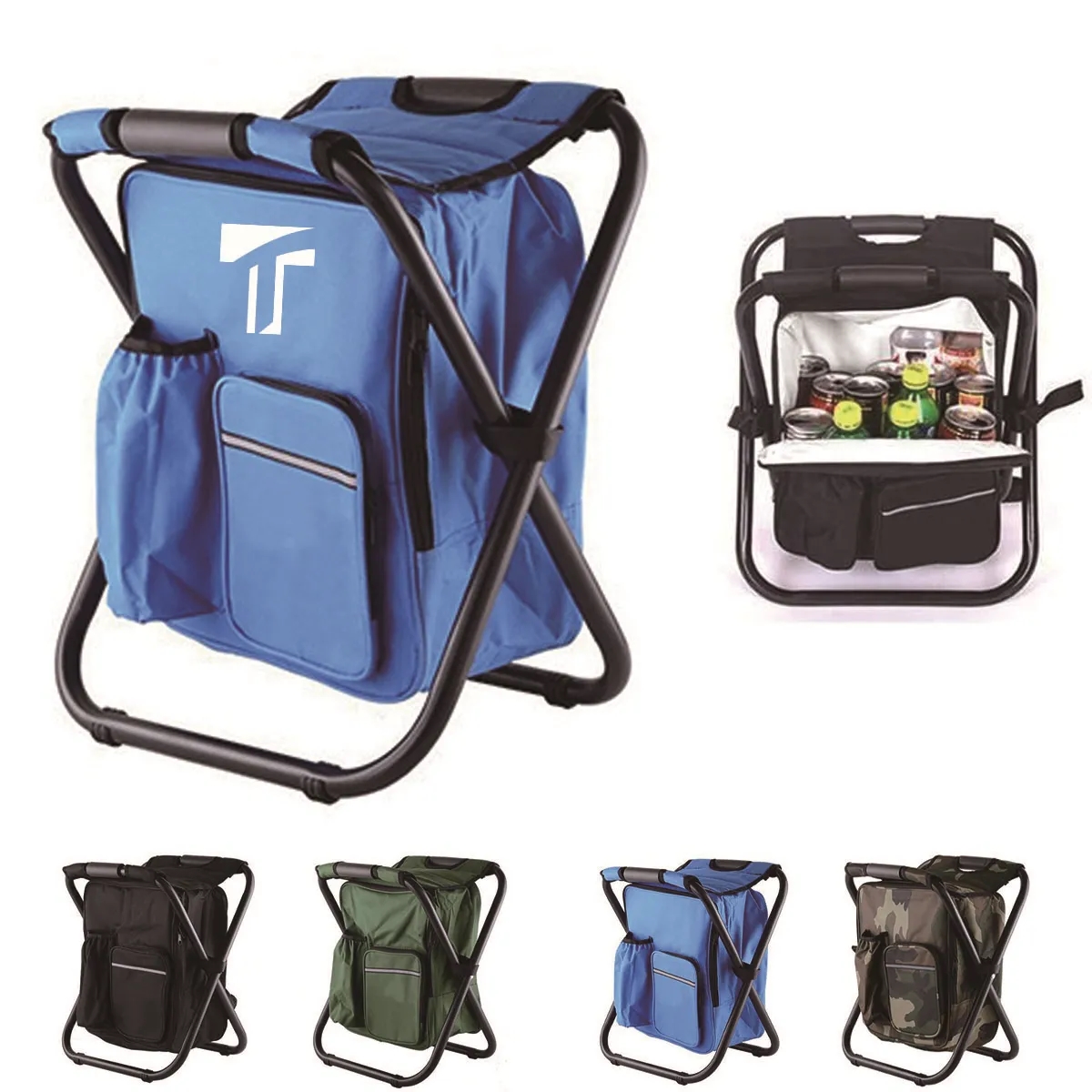 3 in 1 Cooler Folding Camping Chair Backpack 2
