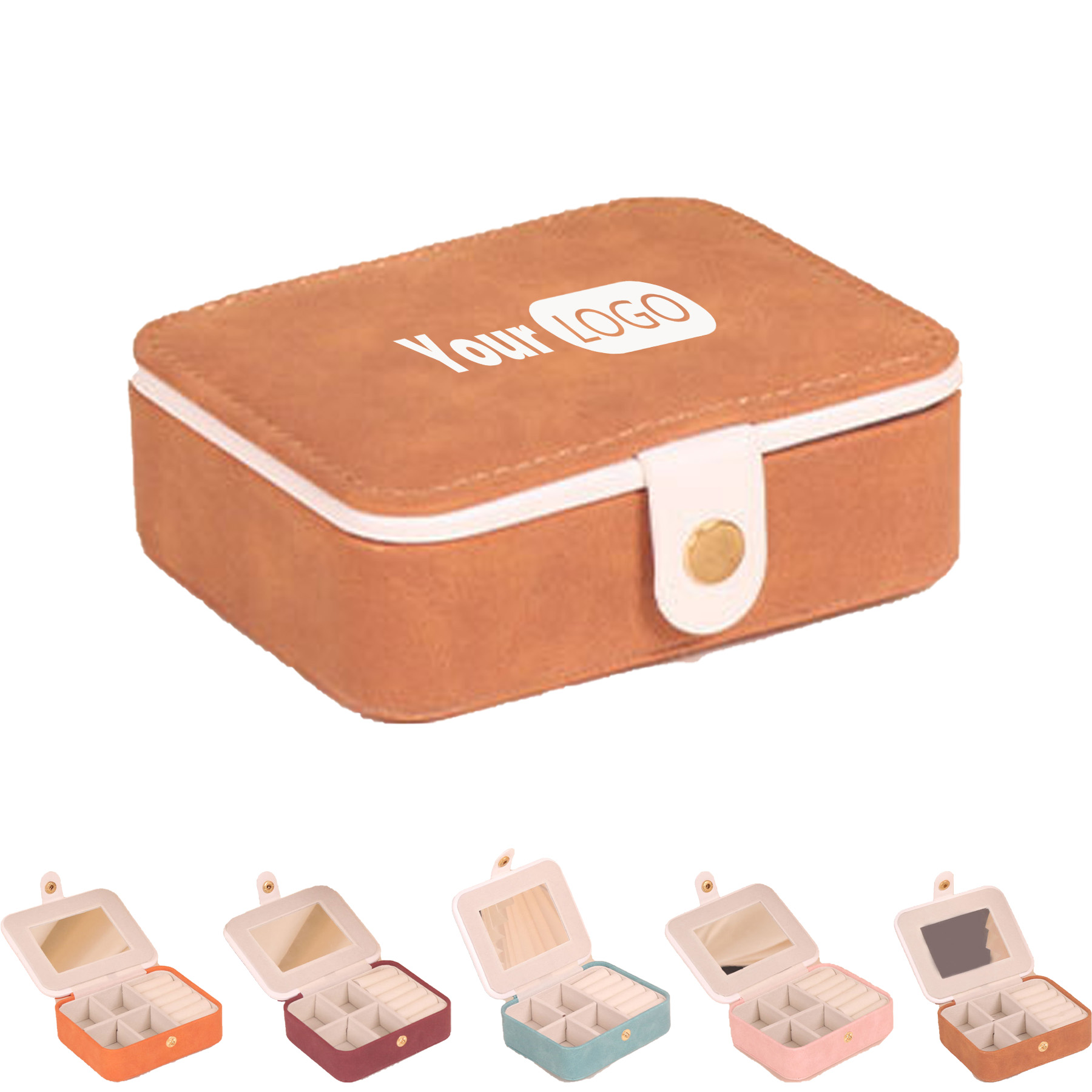 Mini Portable Jewelry Box with Mirror 4