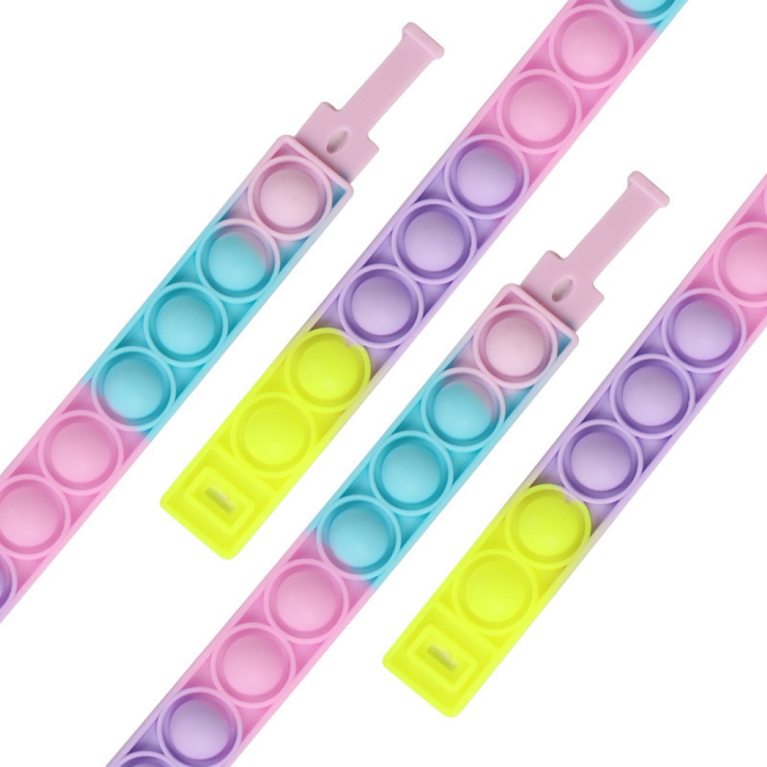 multicolor Push Pop Bubble Sensory Fidget Wristband 5