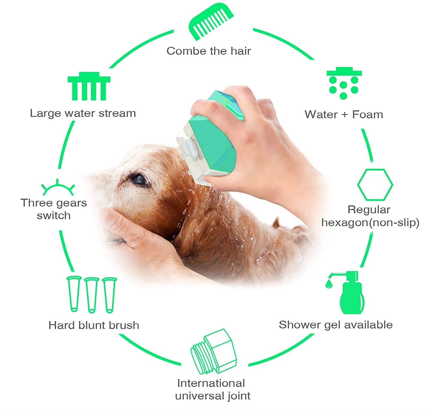 Multifunctional Pet Shower Brush 1