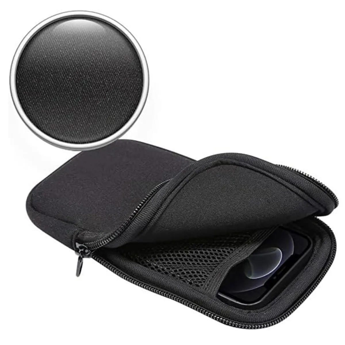 Neoprene Zipper Phone Pouch with Lanyard Strap 3