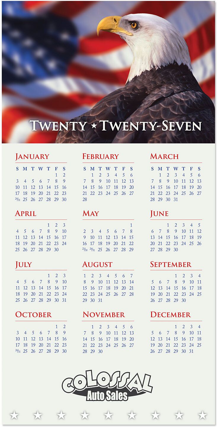 PATRIOTIC Z-FOLD CALENDAR 5