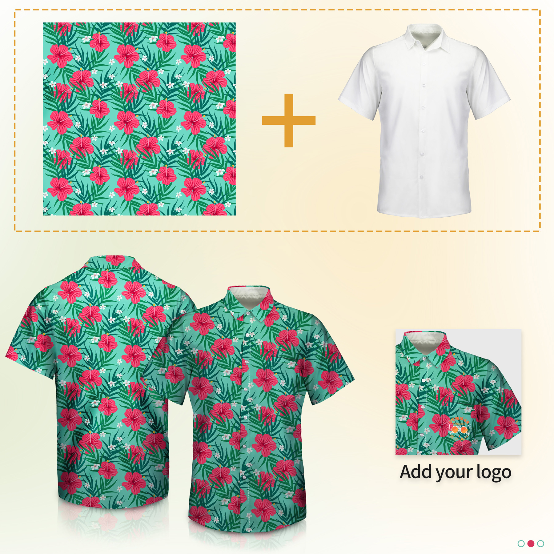 UV Resistant Sublimated Hawaiian Shirt W/ Pocket 2