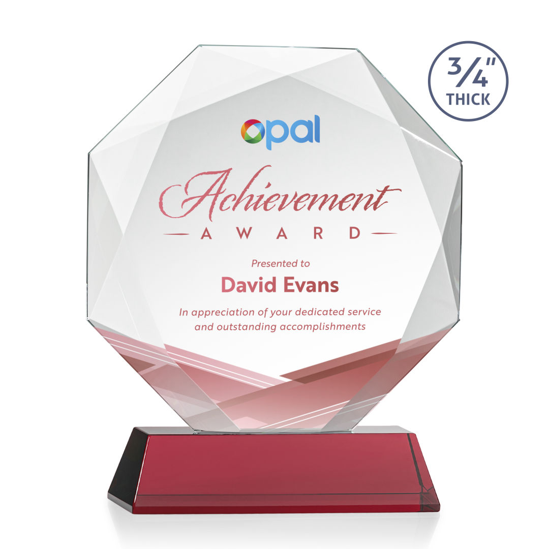 Bradford VividPrint™ Award on Newhaven Base - Red