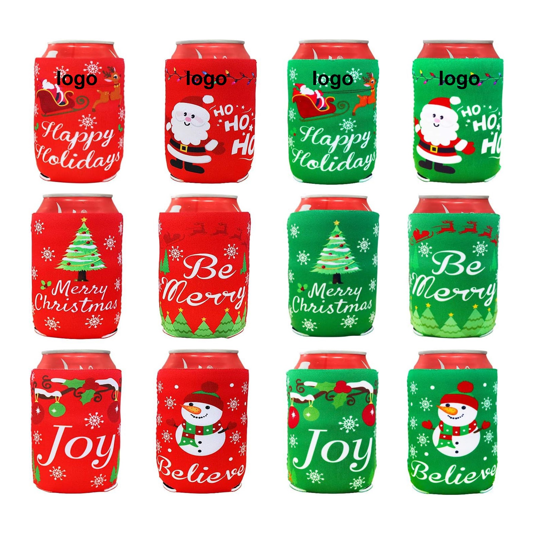 Christmas Neoprene Can Cover (direct import) 5