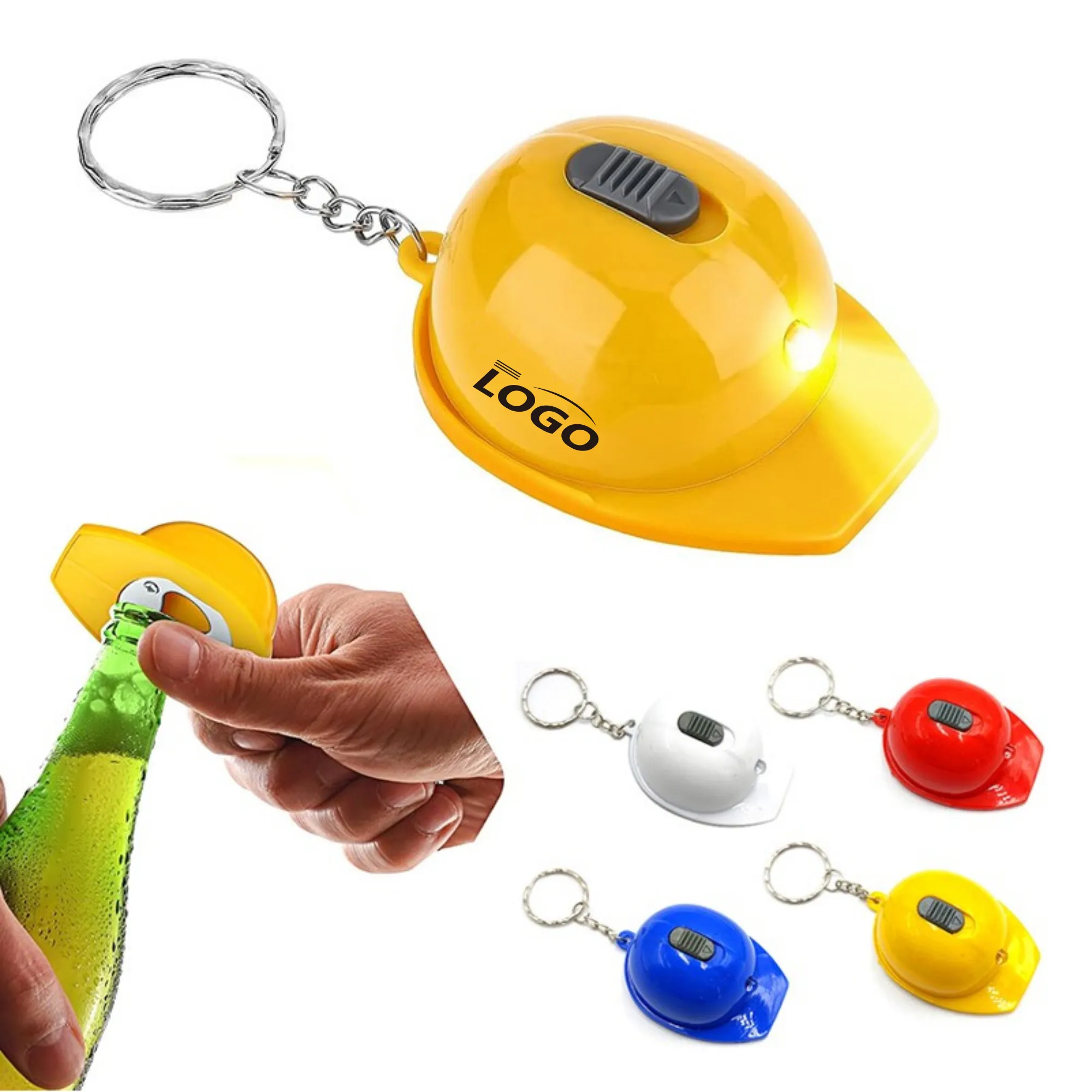 MOQ 100 Helmet Shape LED Opener