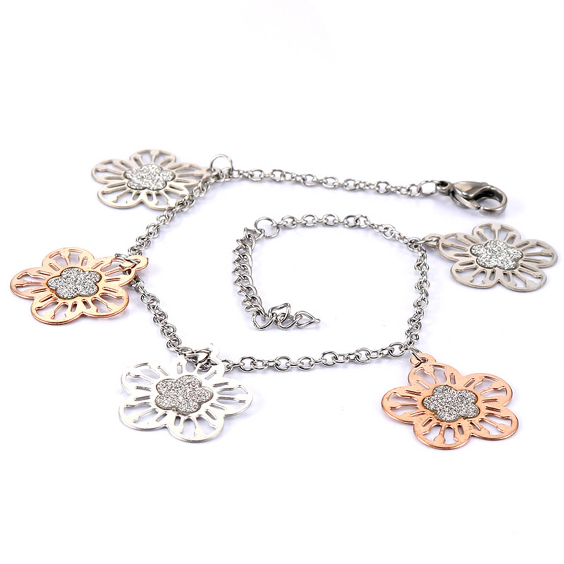 Alloy Fashionable floral openwork bracelet 3