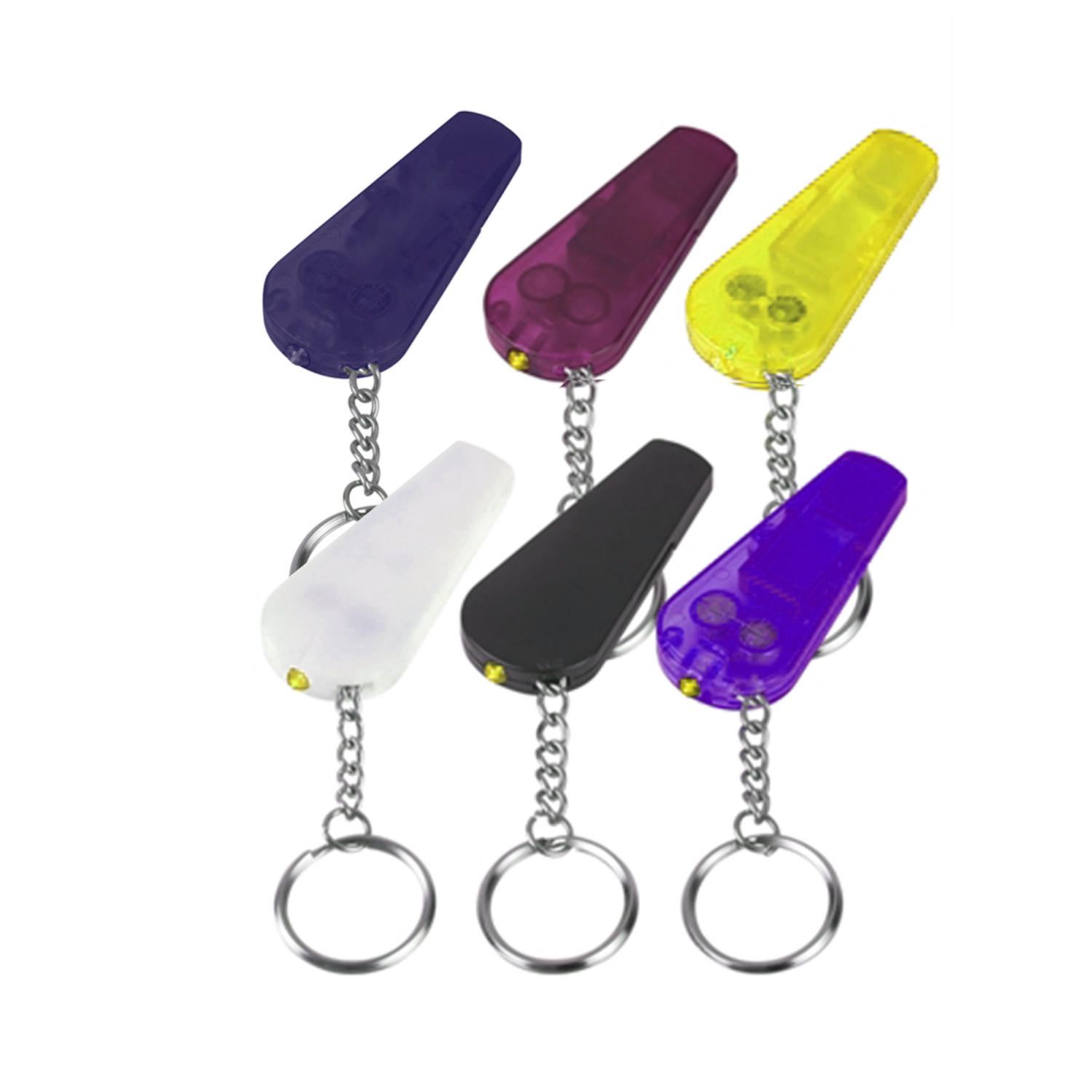 Key chain with whistling LED light 2