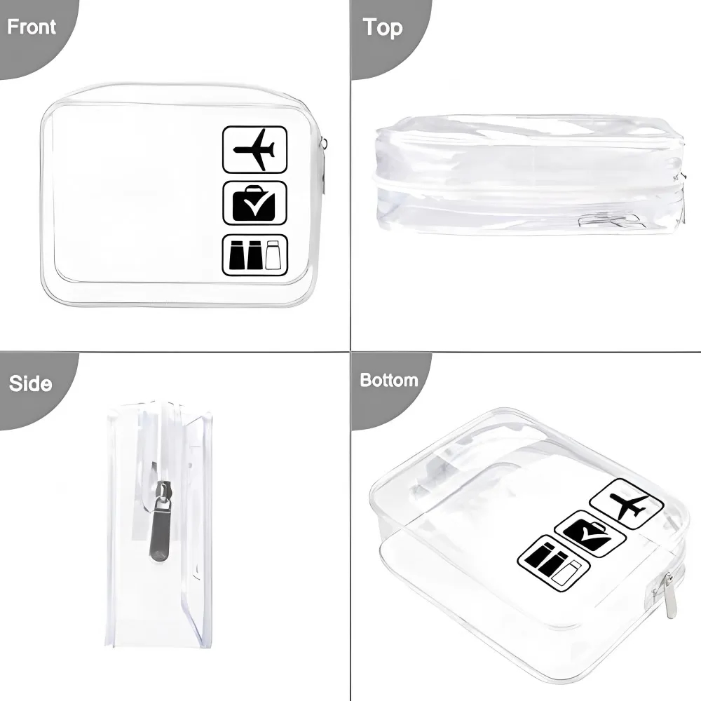 Clear Toiletry Bag for Travel Leakproof PVC Cosmetic Bag Men Women 7
