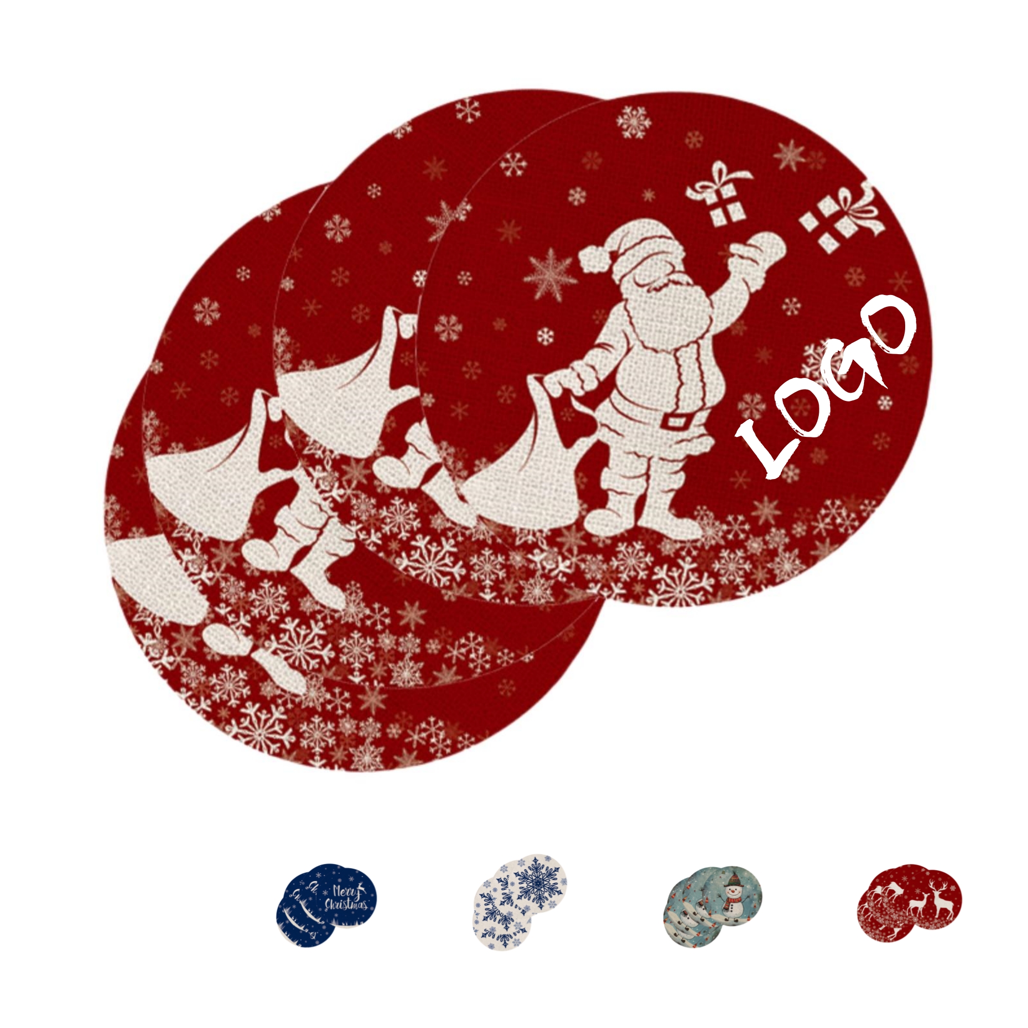Christmas Background Winter Home Decoration Place Mats 2
