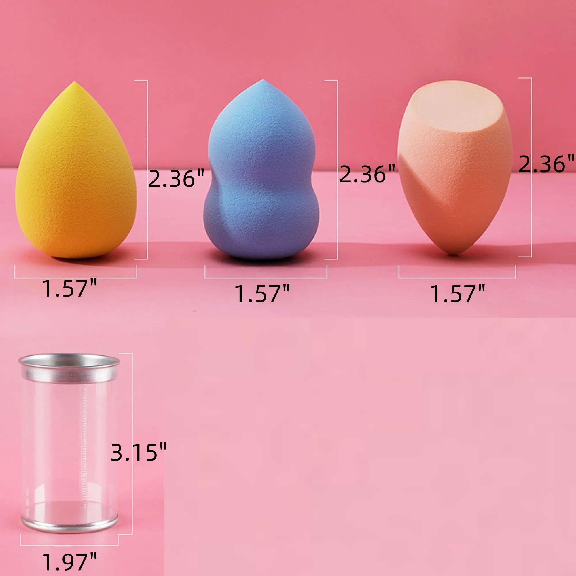 Latex Free Makeup Blending Sponge Wet Dry Use for Foundation 4