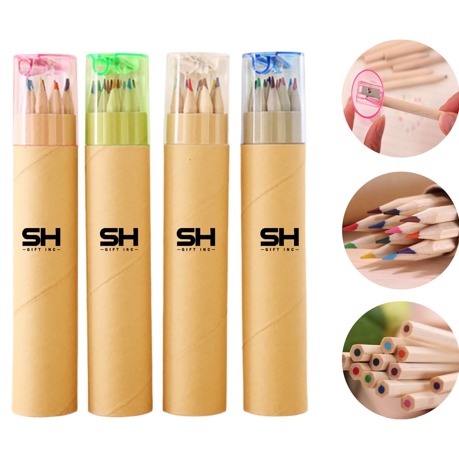 12-Color Soft Core Colored Pencils with Sharpener 1