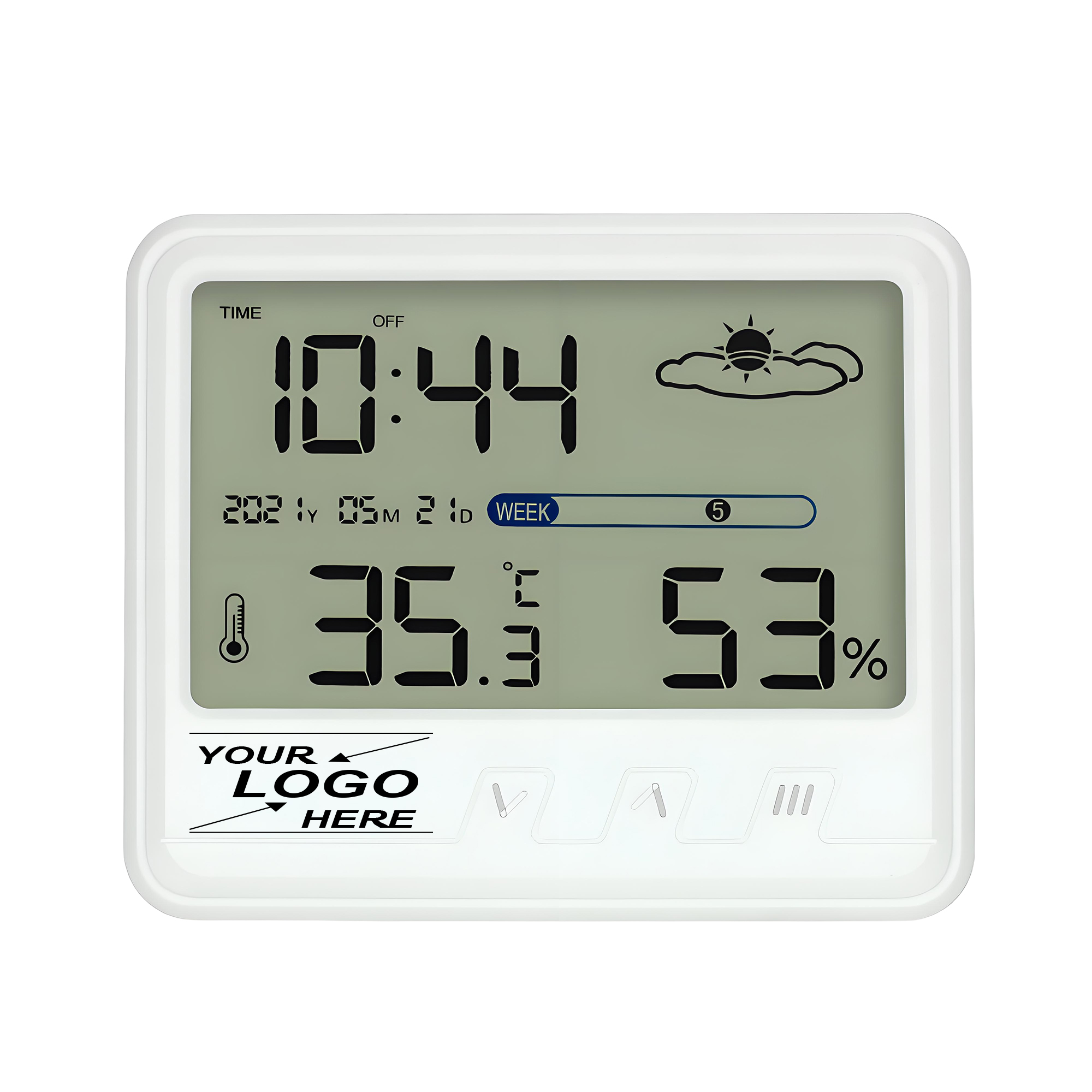 Digital LCD Weather Station with Indoor Temperature Humidity Alarm Clock Calendar Forecast 2