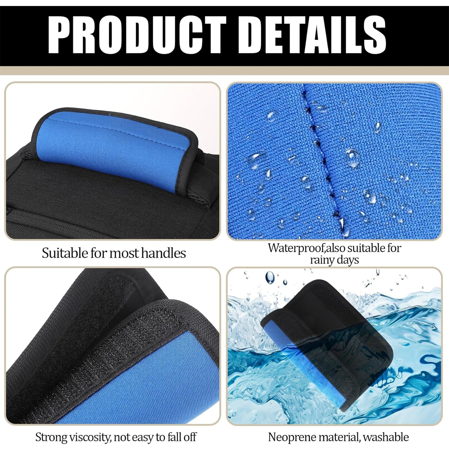 Neoprene Luggage Handle Wrap Cover 3