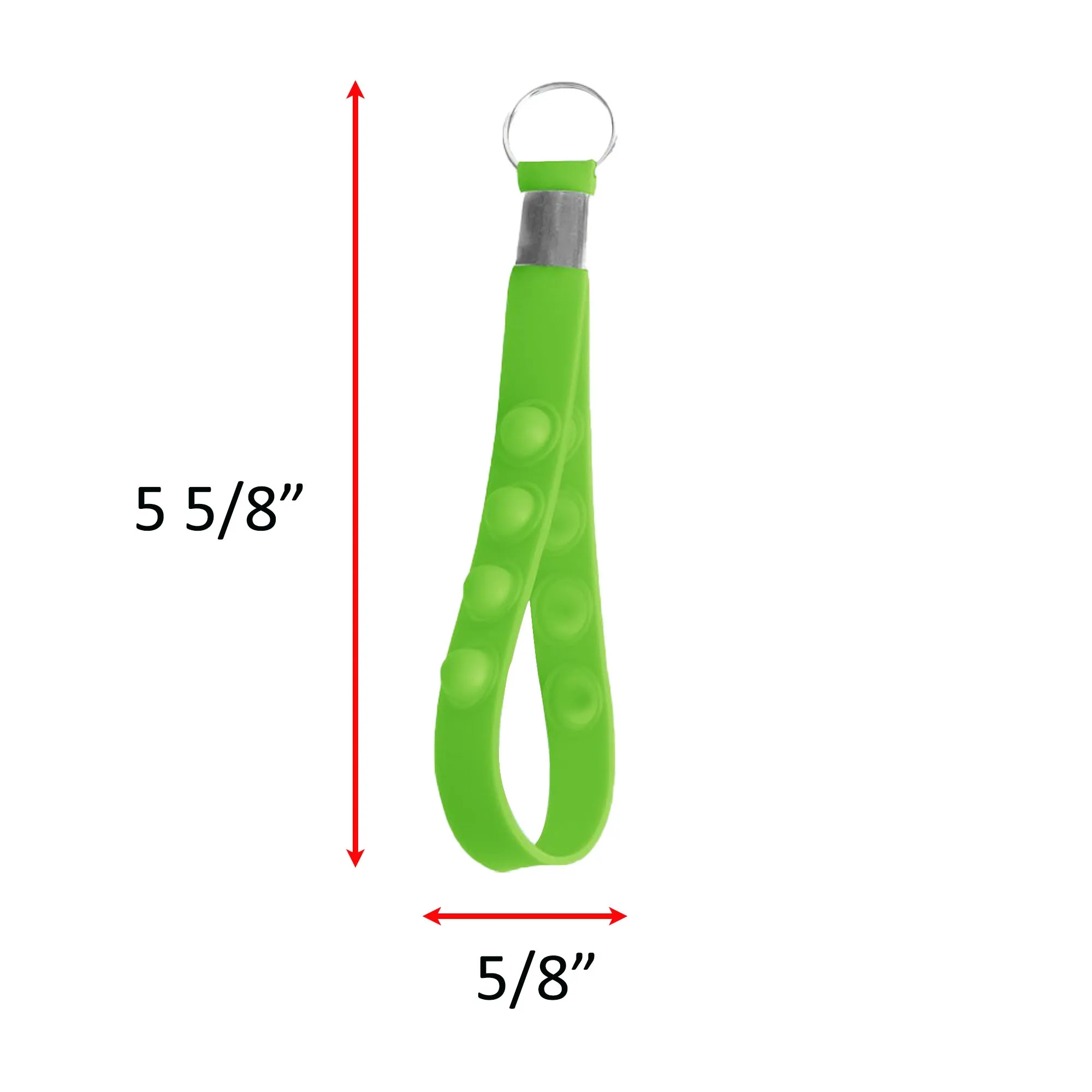 Silkscreen Silicone Push Pop Stress Reliever Keychain 2