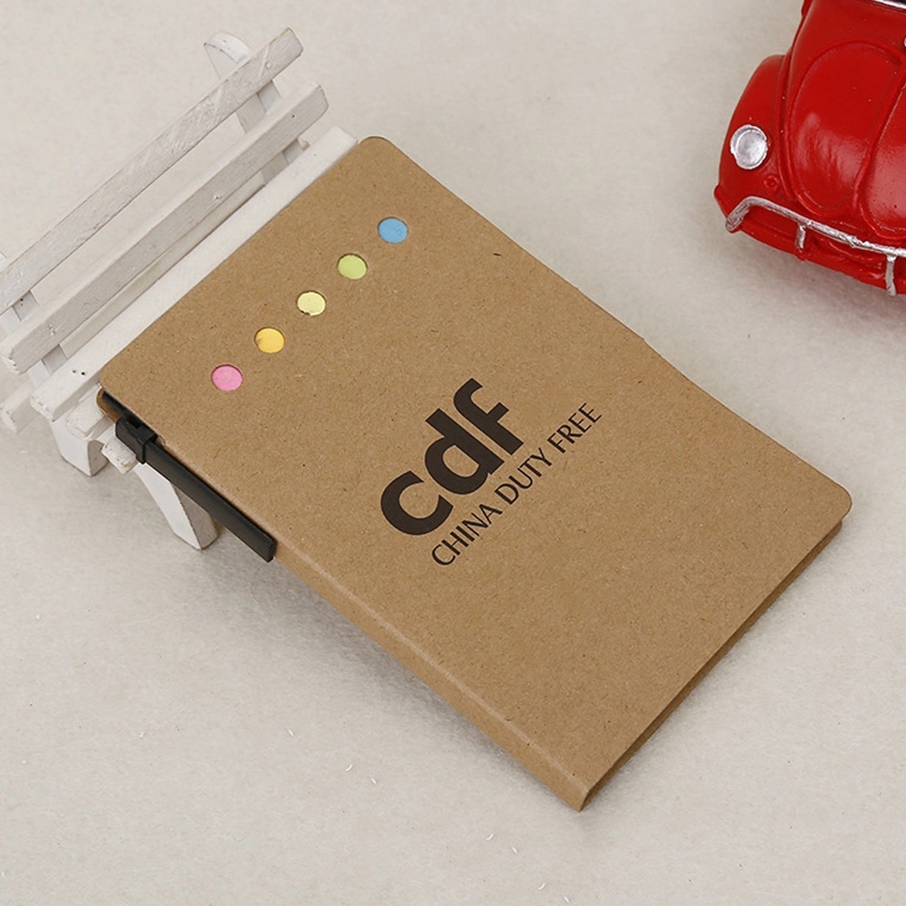 Kraft Paper Cover Notepad with Pen Spiral Notebook 4