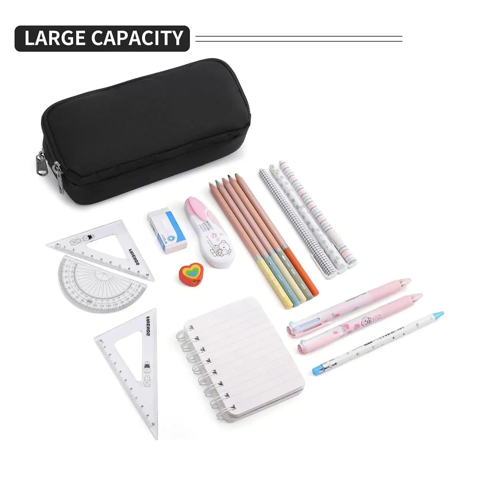 Pencil Case Aesthetic Office Stationery Storage Bag 7