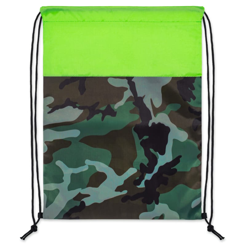 Colored Camo Drawstring Tote Bags 13