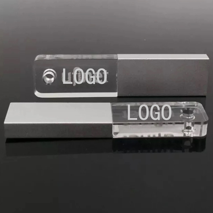 LED Light UP Crystal USB Flash Drive 2