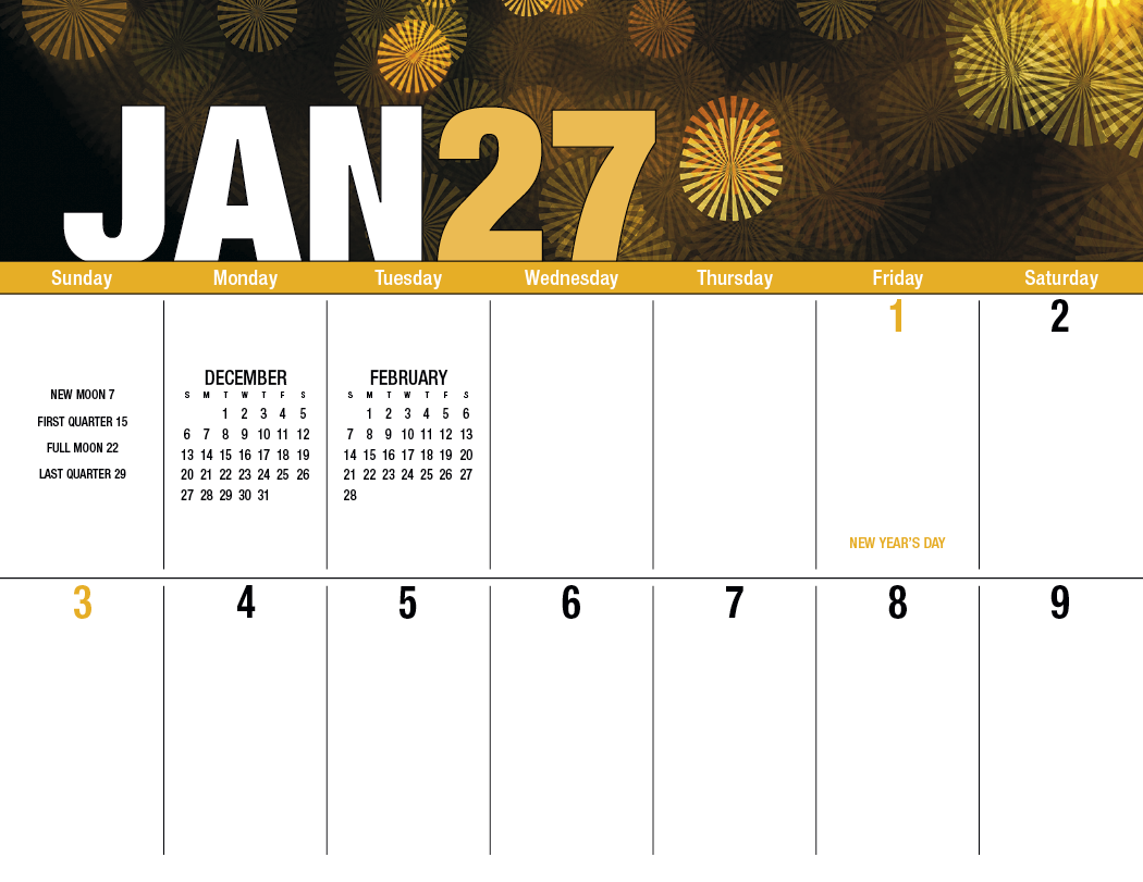 Good Value™ Seasonal Expressions Big Block - Stapled Calendar 28