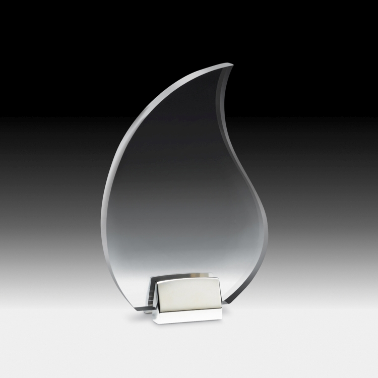 Flame Award w/ Chrome Base - 4 Color Process 3