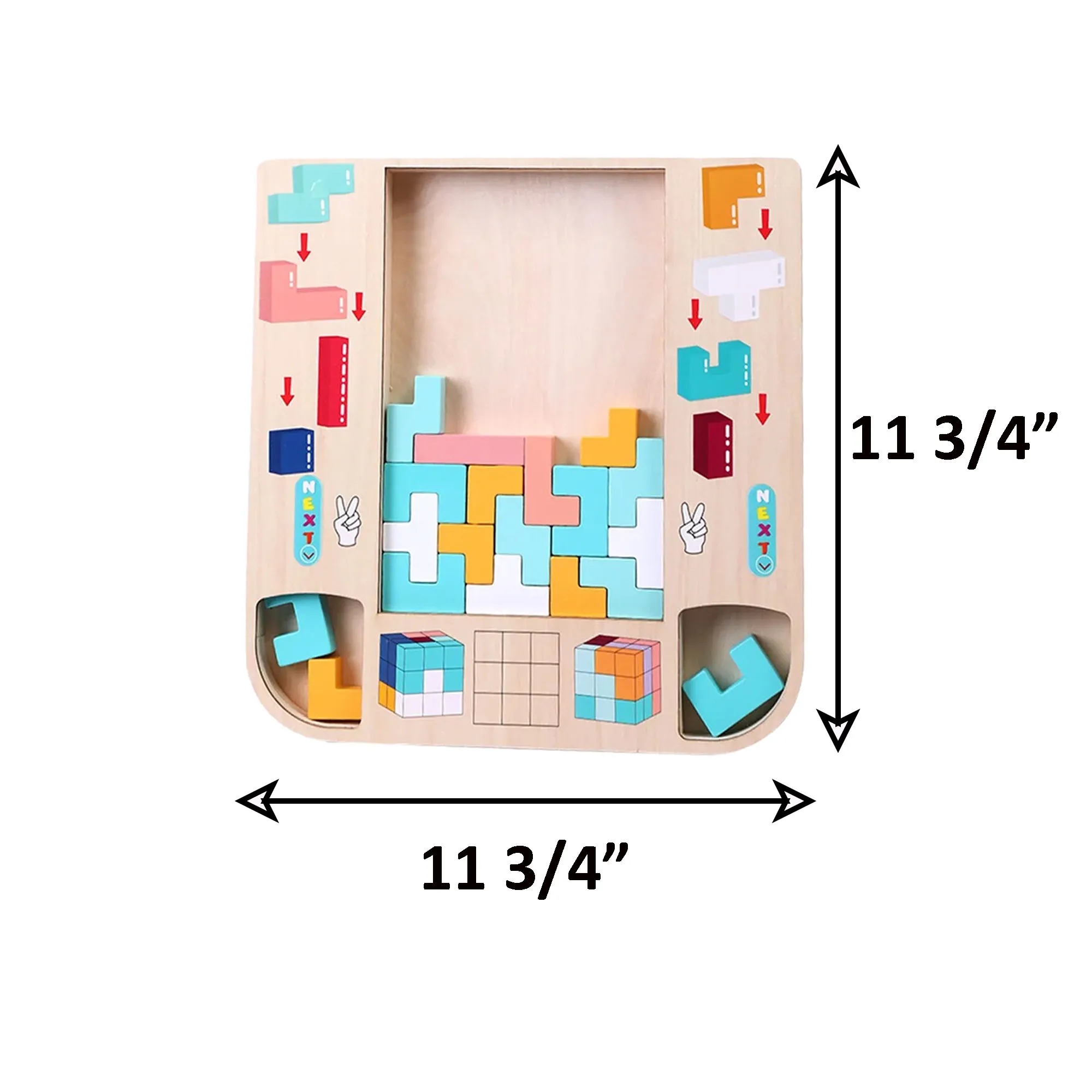 Montessori Wooden Tetris 6